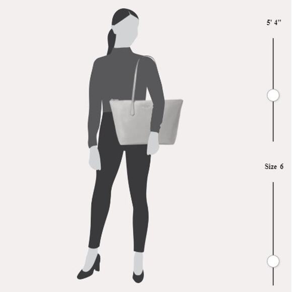 Kate Spade Kitt Nylon Large Daily Tote Shoulder Bag - Platinum Grey - NWT - Picture 8 of 9